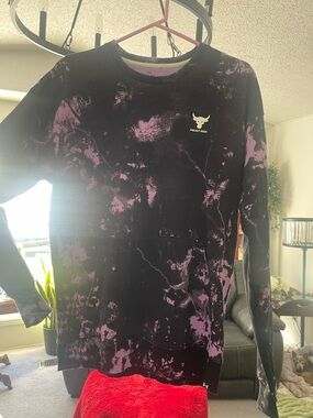 Under Armour Black & Purple Tie-Dye Crew Sweatshirt